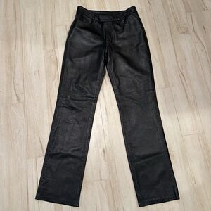 Vintage INC 100% Leather Pants — Long Inseam — Tag Size 8 — Like New